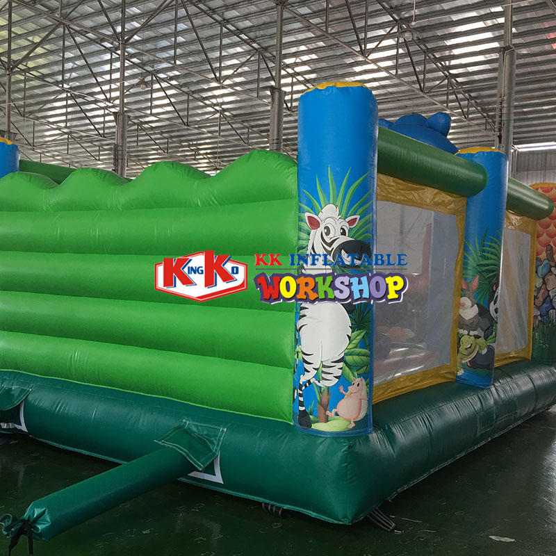 Safari Activity Bouncer With Slide, Carnival Times Inflatable Jungle Jumper