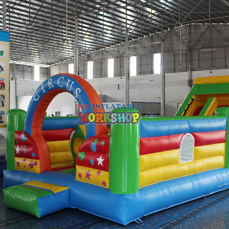 Beautiful Clown Inflatable Bouncy Slide Waterproof With CE Certificate