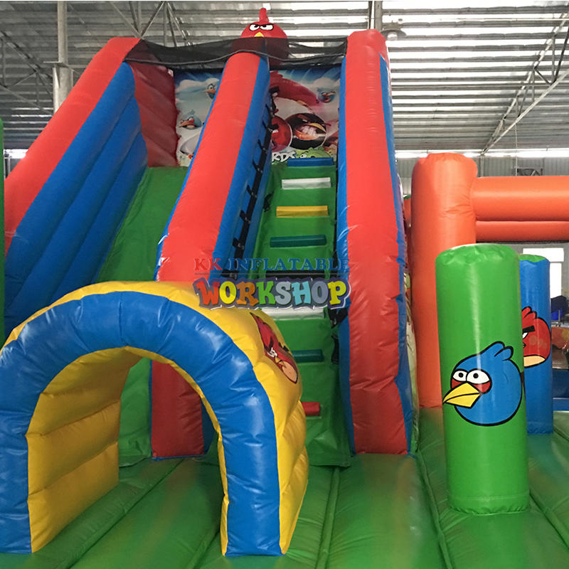 Commercial birds inflatable slides PVC cheap inflatable castle slide/ bounce house dry slide for kids Outdoor playing