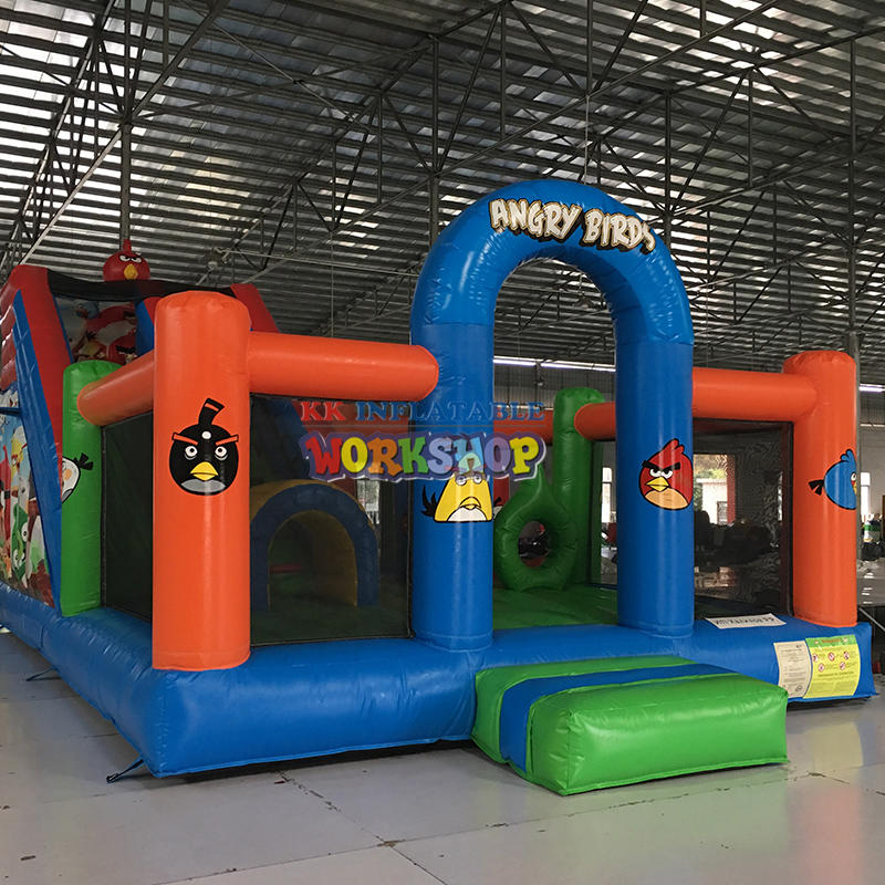 Commercial birds inflatable slides PVC cheap inflatable castle slide/ bounce house dry slide for kids Outdoor playing