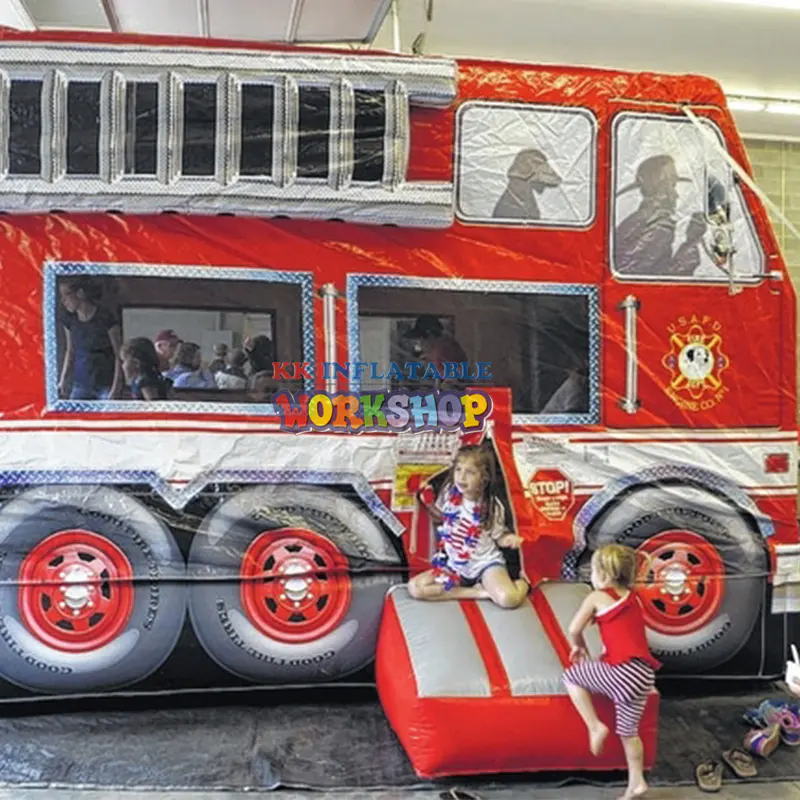 Inflatable Fire Station Bouncer, Jumping Bouncy castle house for party rentals