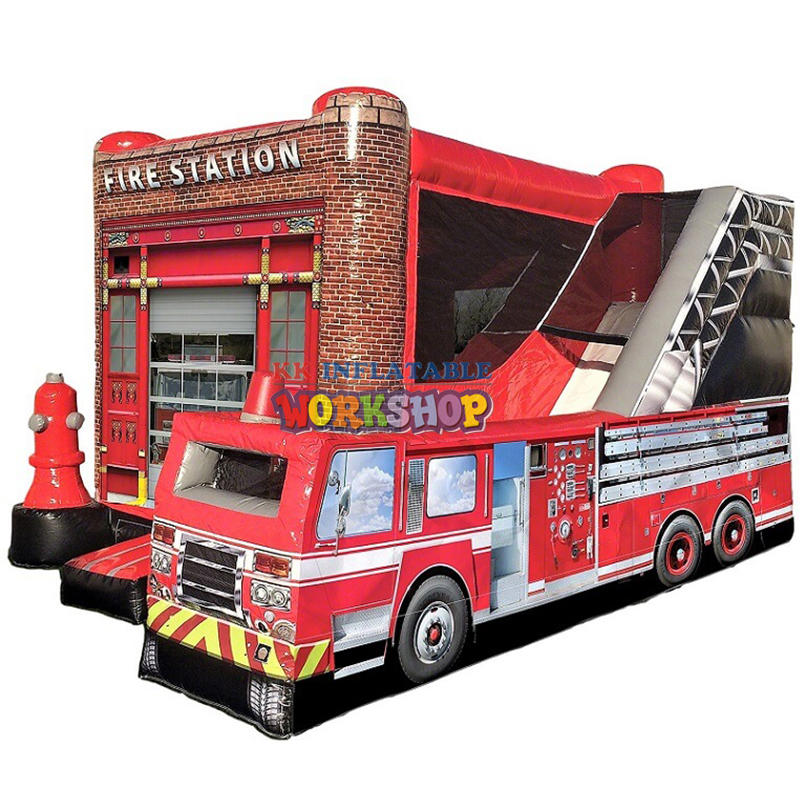 commercial Fire truck inflatable slide