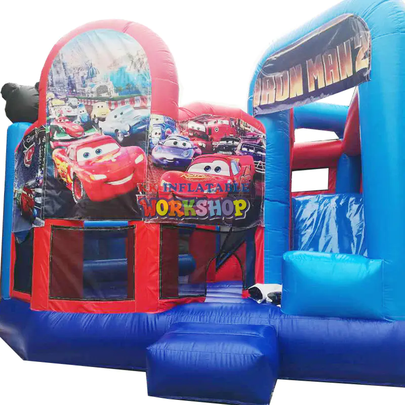 30sqm Commercial Outdoor inflatable castle with slide/ inflatable bouncer slide combo for kids