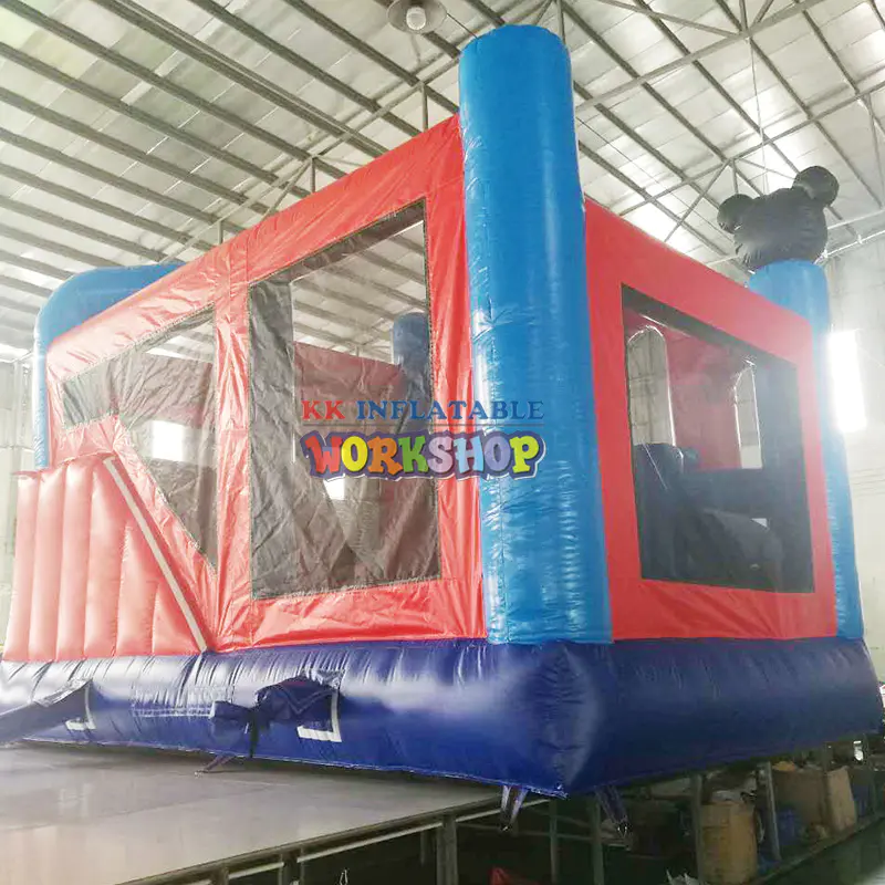 30sqm Commercial Outdoor inflatable castle with slide/ inflatable bouncer slide combo for kids