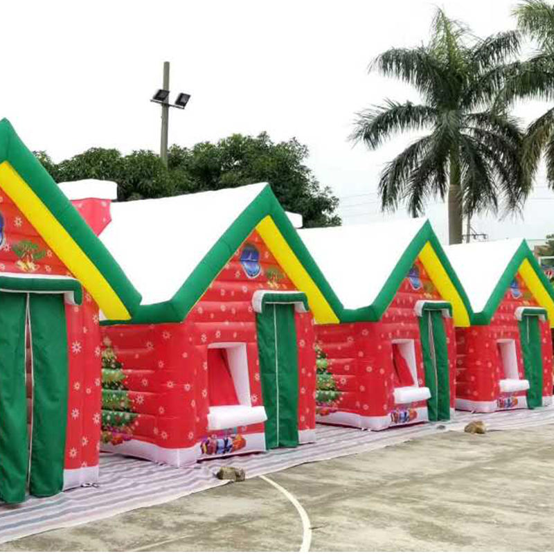 4x3m Xmas LED light Inflatable Santa's Grotto/ Inflatable Christmas House/ Holiday Inflatable Christmas Tent