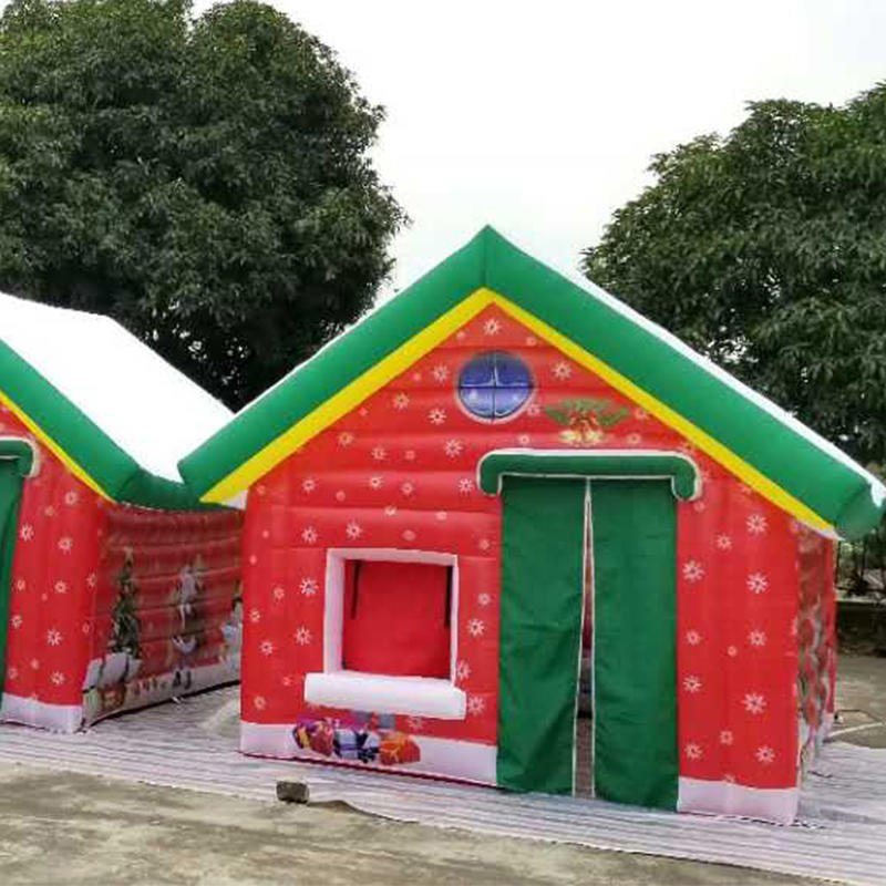 4x3m Xmas LED light Inflatable Santa's Grotto/ Inflatable Christmas House/ Holiday Inflatable Christmas Tent