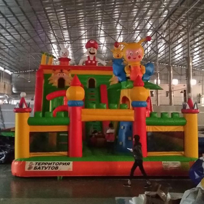 Funny Amusement Park Interesting Fun Day Bouncy Jumping Castle Inflatable Fun City with Slides
