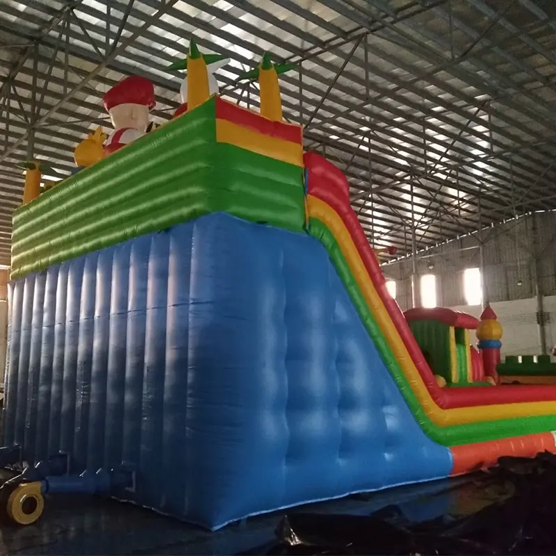 Funny Amusement Park Interesting Fun Day Bouncy Jumping Castle Inflatable Fun City with Slides