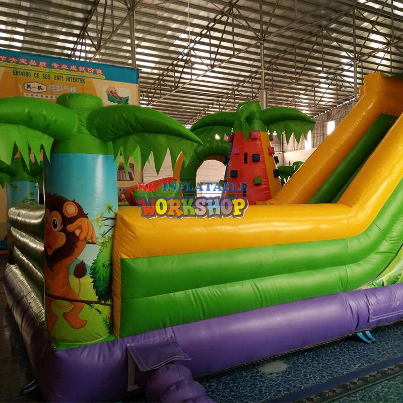 Wonderful Animal Theme Inflatable Bouncy Castle / Safari Bouncer Castle For Kids