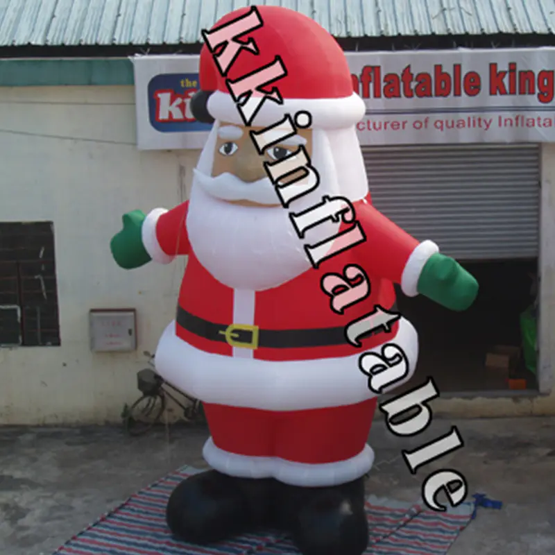 inflatable Santa Claus with logo for shopping mall