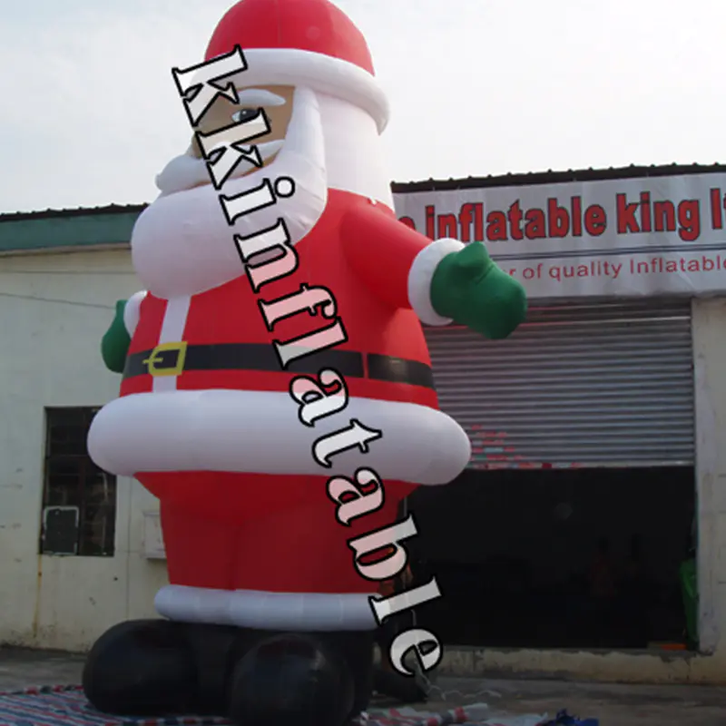 inflatable Santa Claus with logo for shopping mall