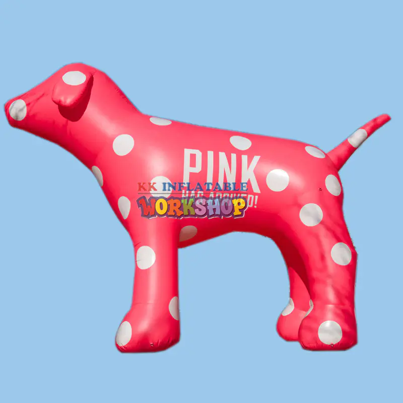 cute giant inflatable pink dog