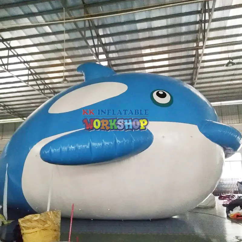 water decoration advertising giant inflatable blue whale 20m long