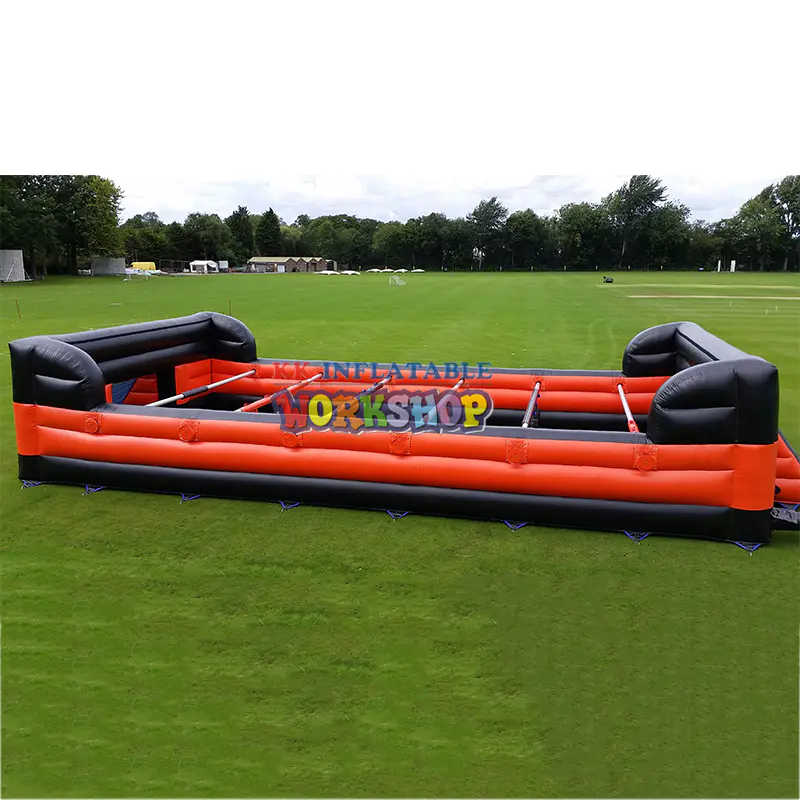 Popular Inflatable Table Football Field , Giant Outdoor Inflatable Human Table Football Games