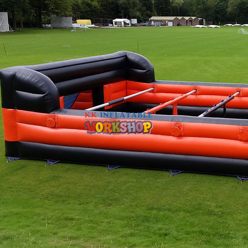Popular Inflatable Table Football Field , Giant Outdoor Inflatable Human Table Football Games For Rentals