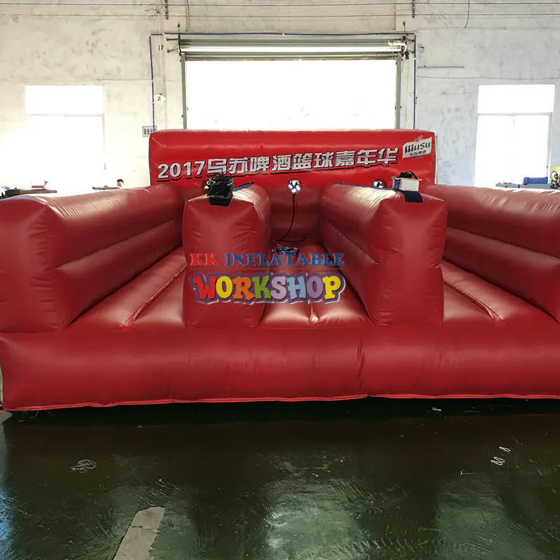 Interactive Game Double 3 Lane Inflatable Bungee Run Race Running Sports