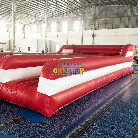 Inflatable track and field sports track with signs inflatable track