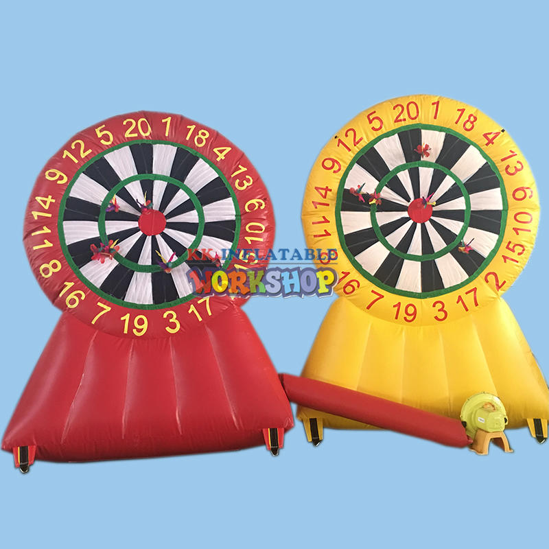 Giant inflatable dart board game