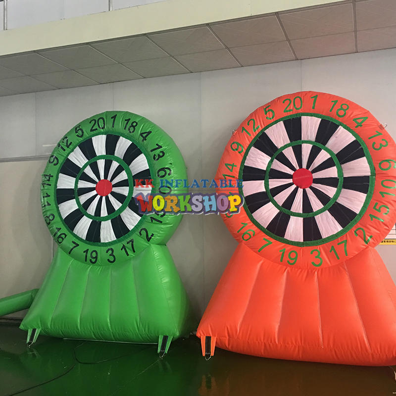 Giant inflatable dart board game