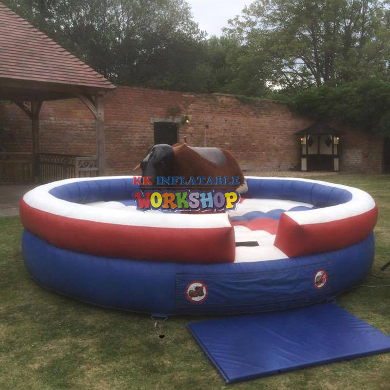 Sports Games Mechanical Inflatable Rodeo Bull For Amusement Park