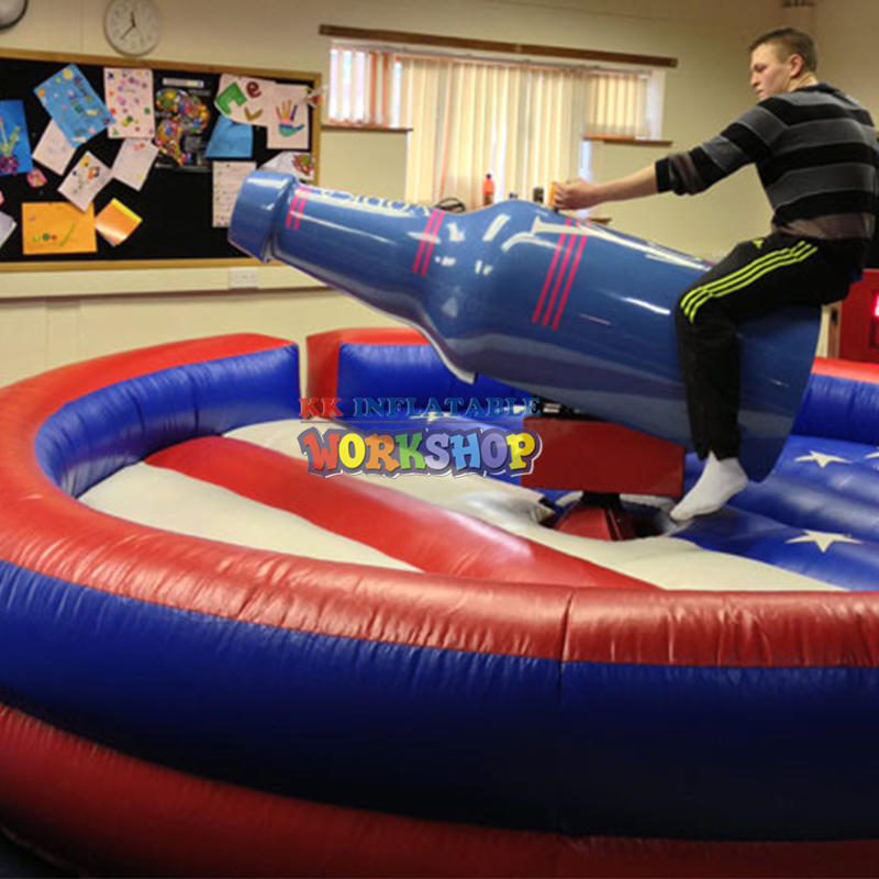 Sports Games Mechanical Inflatable Rodeo Bull For Amusement Park