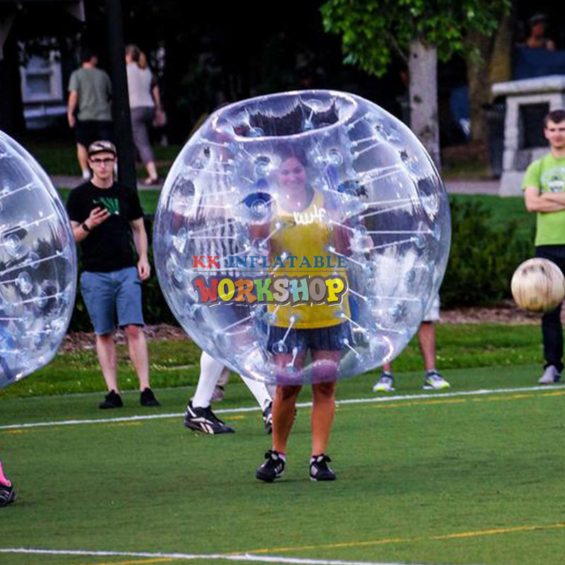 Adult TPU / PVC Body Zorb Bumper Ball Suit Inflatable Bubble Football Soccer Ball With Colored Dots