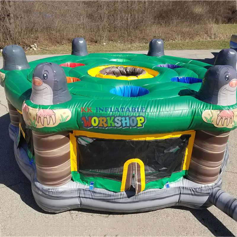 Interactive fun 4.5m Dia Giant inflatable human whack a mole game for kids and adults