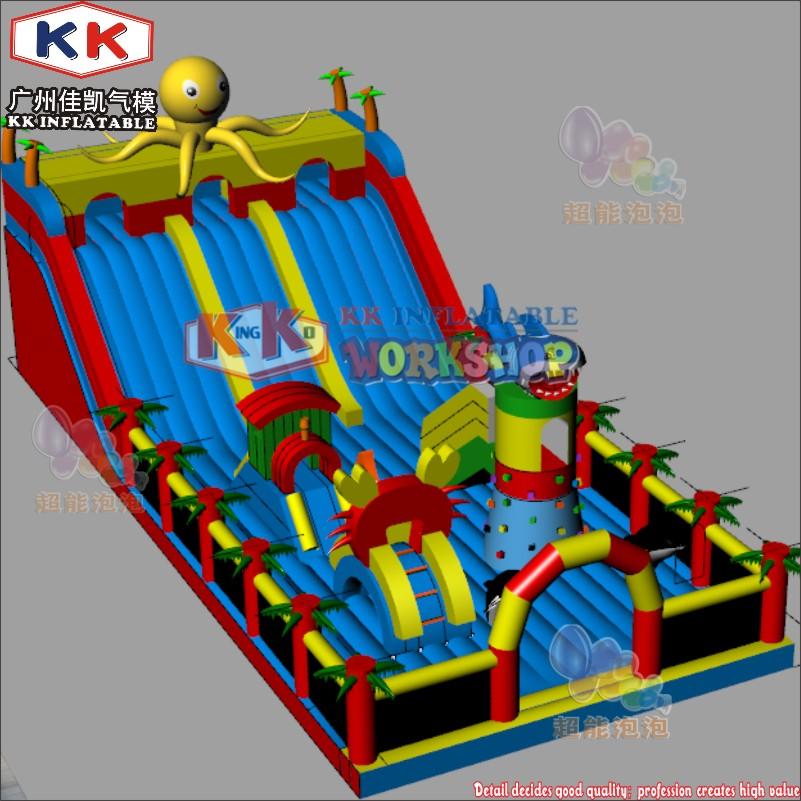 Inflatable Fun City Inflatable Amusement Park Jumping Bouncy Slide Inflatable Playground
