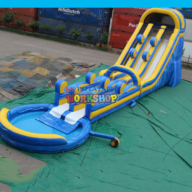 Outdoor Large Brainstorm inflatable Water Slide Slip N Slide with Pool