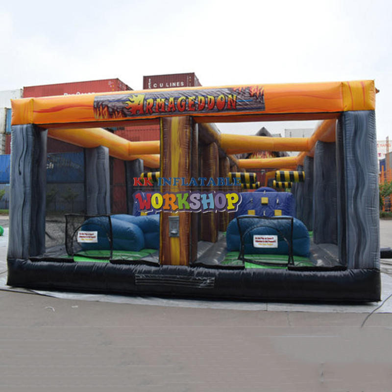 Kids challenge inflatable obstacle games bouncy castle inflatable obstacle course races