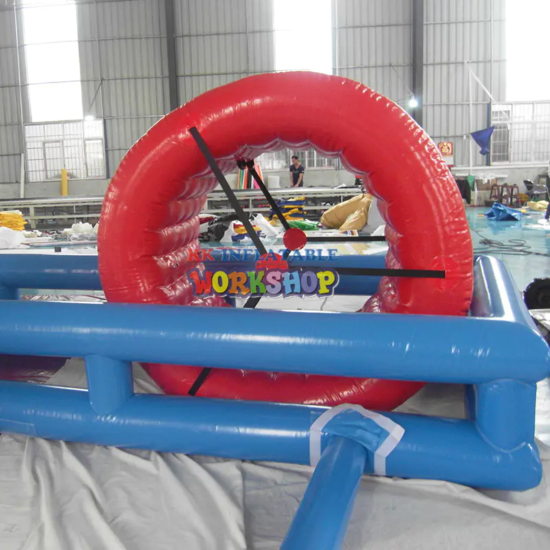roller or zorb ball running game inflatable race track