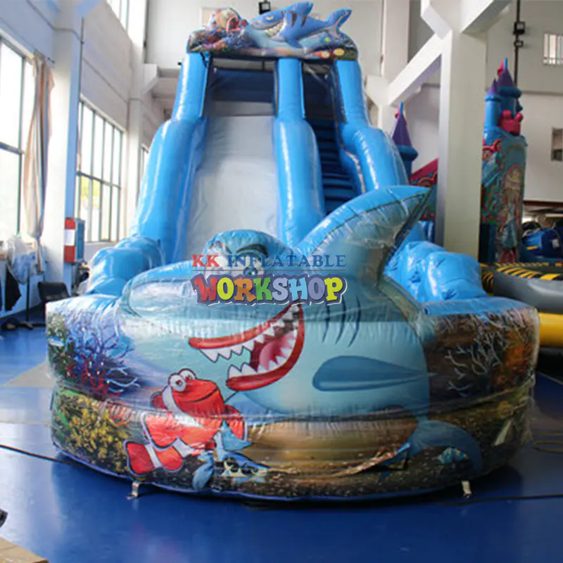 Super deal oceanworld water slides clearance, inflatable water slide with pool outdoor games