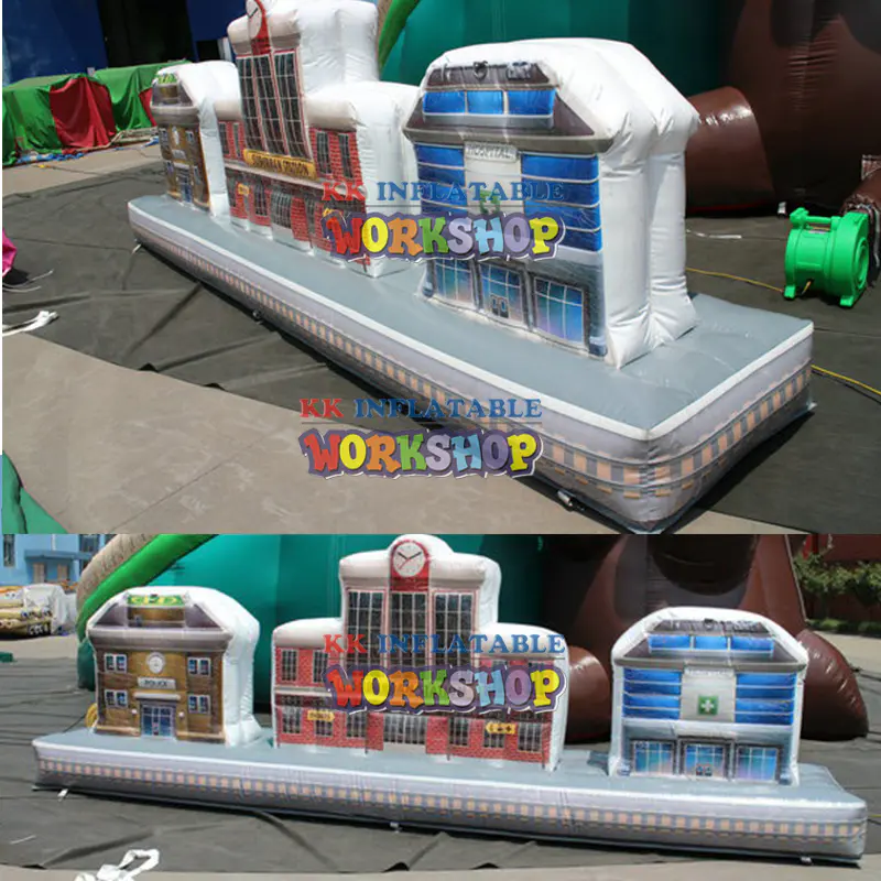 Renal Business Inflatable Rush Dual Lane Obstacle Course