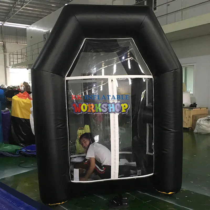 PVC Inflatable Cash Cube Money Grab Machine Booth with Air Blower for Advertising Event Promotion