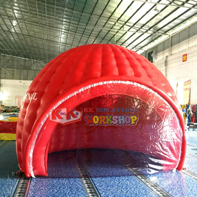 Red inflatable arch exhibition tent
