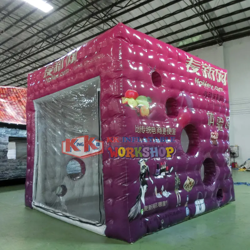 OEM Durable PVC Inflatable Event Tent / Inflatable Cube Tent Booth For Exhibition