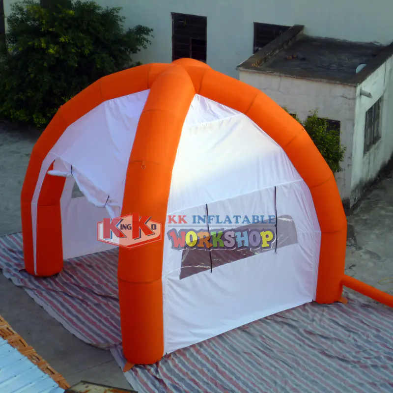 Inflatable Spider Tent White Dome Tent with Roll Up Door Curtain for Outdoor Advertising Promotion