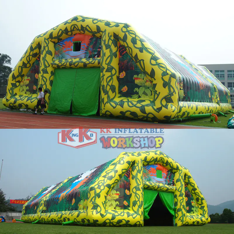 Outdoor Inflatable Military Camouflage Color Tent For Party Rental Events
