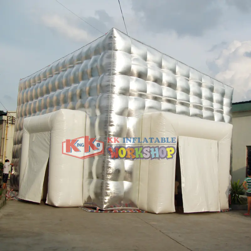 Event Decoration Silver Inflatable Photo Booths , cheap inflatable photo booth tent for display