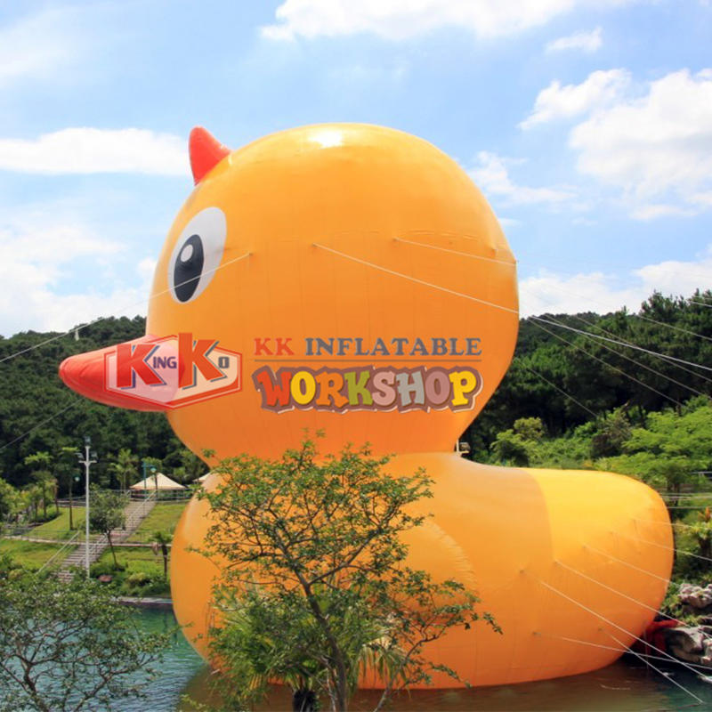 Giant Inflatable Yellow Duck / Cartoon Rubber Duck For Sea Pool Lake Water Floating