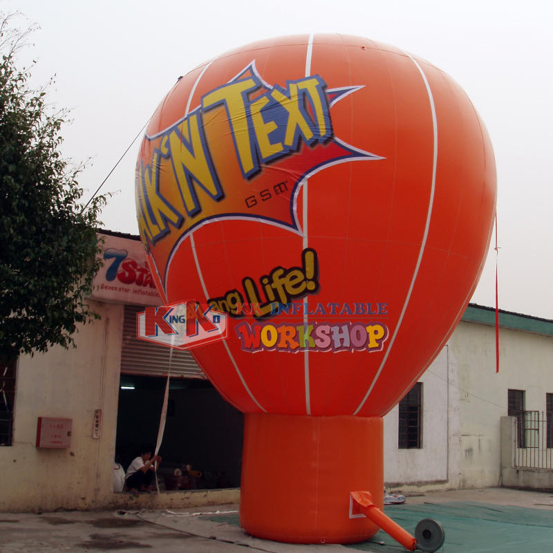 Rooftop hot air balloon shape Inflatable cold air balloon/ ground inflatable advertising balloon