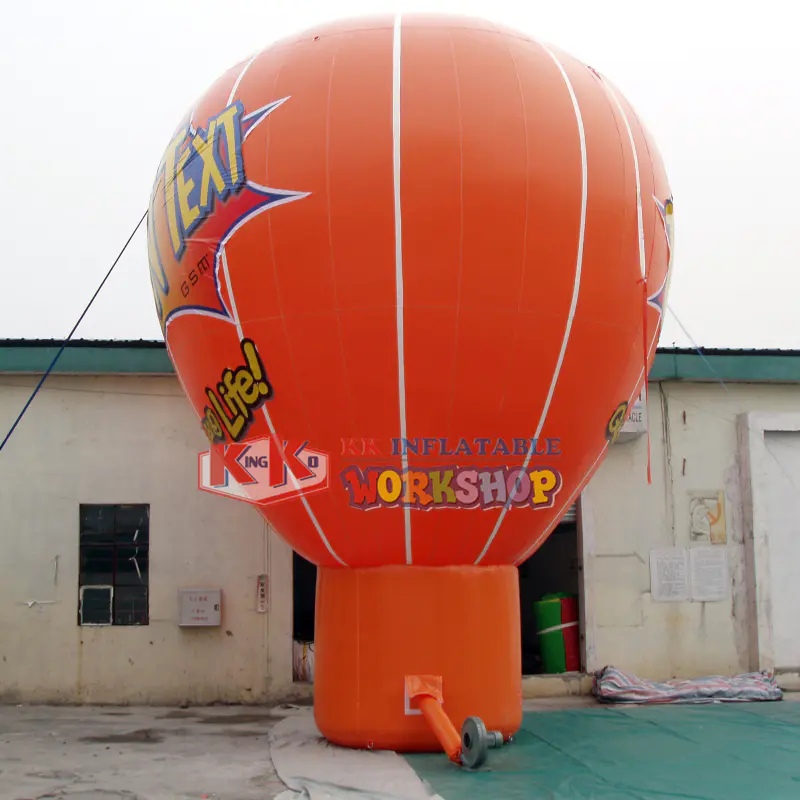 Rooftop hot air balloon shape Inflatable cold air balloon/ ground inflatable advertising balloon