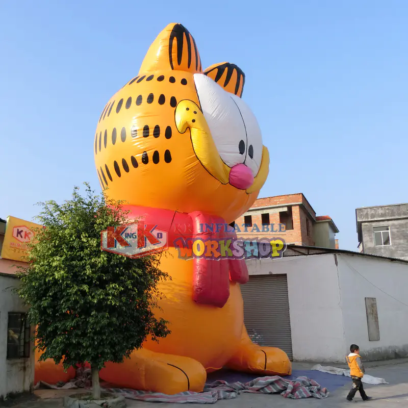 Custom funny inflatable Garfield cat model giant inflatable fortune cat model for advertising