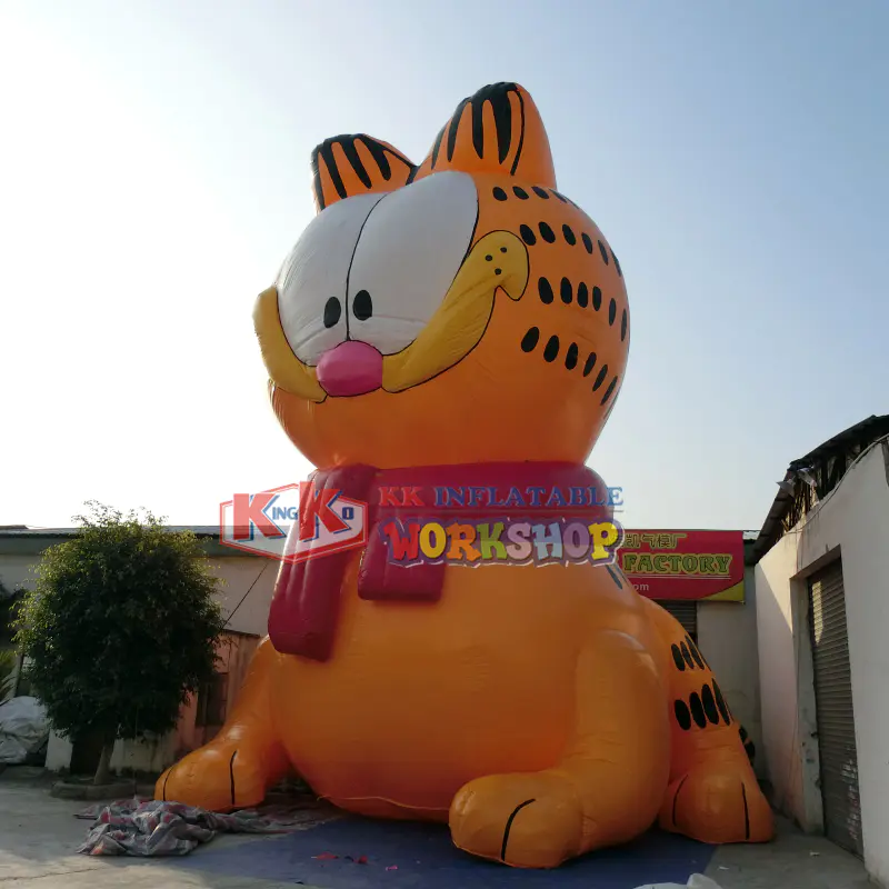 Custom funny inflatable Garfield cat model giant inflatable fortune cat model for advertising