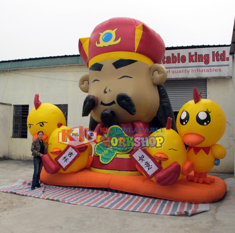 Chinese manufacturers inflatable god of wealth model