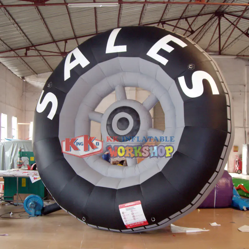 Inflatable Giant Advertising Tire Display / Outdoor Giant Inflatable Tire