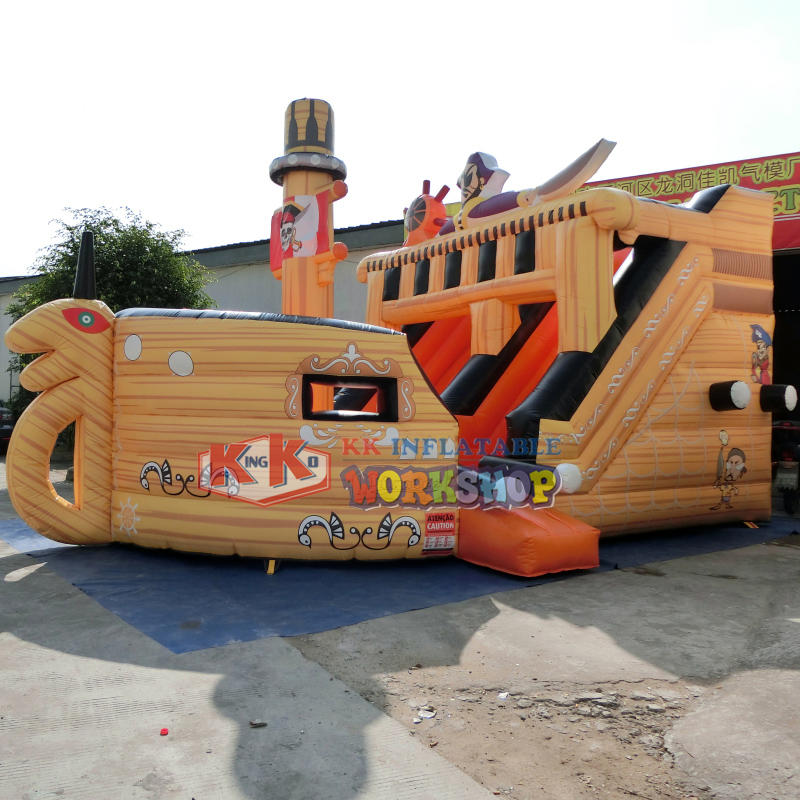 Pirate Ship Jumping Bouncy Slide Inflatable Children Castle