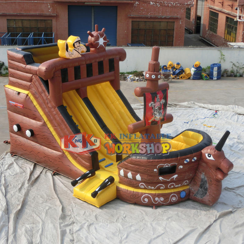 Pirate Ship Jumping Bouncy Slide Inflatable Children Castle