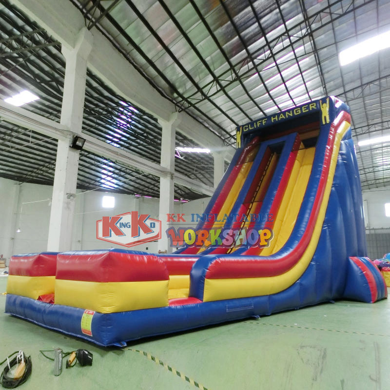 Durable and Super High Bouncy Slide,  Crazy fun Double Lane Cliffhanger Inflatable Dry or Wet Slide