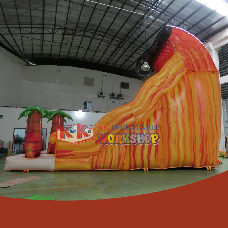 Commercial grade inflatable dry slides Fire N Ice Inflatable double lanes Slide